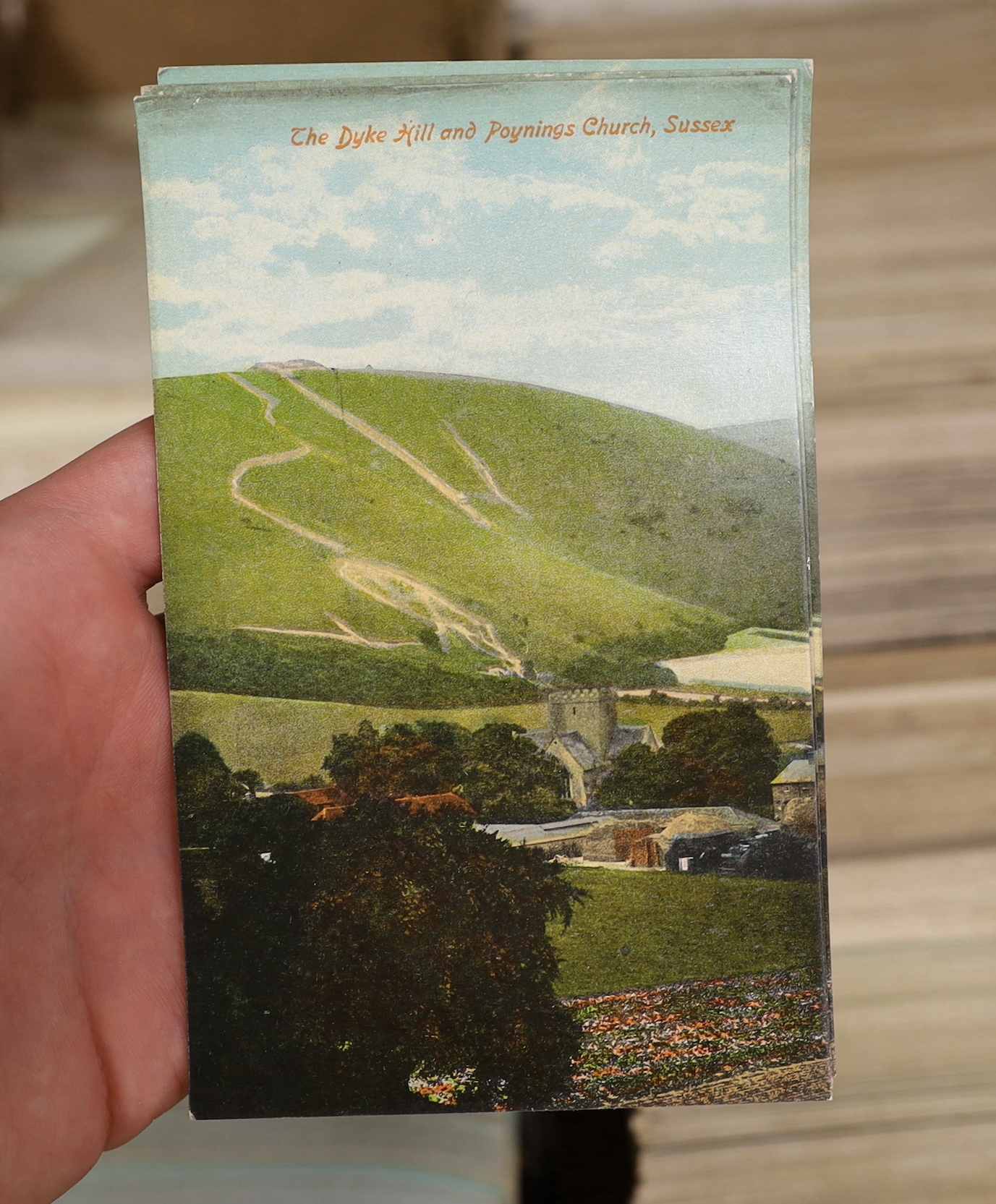 Shop stock of unused local interest postcards including Brighton, Hove and Sussex